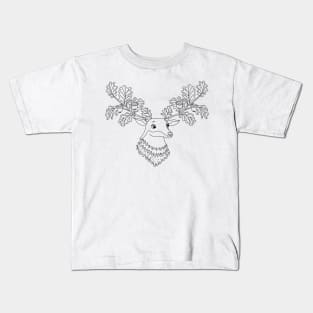 Autumn deer with acorns and leafs Kids T-Shirt